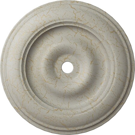 Ekena Millwork Classic Ceiling Medallion (Canopies up to 8 1/4"), 44 1/2"OD x 4"ID x 4 "P, Pot of Cream Crackle CM44CLPCC
